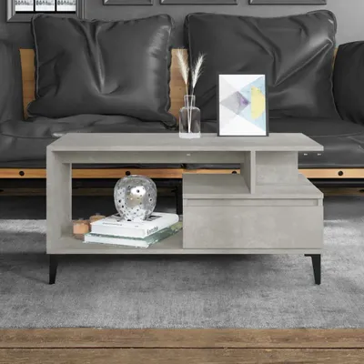 Produktbild von The Living Store Couchtisch Betongrau 90x49x45 cm Holzwerkstoff