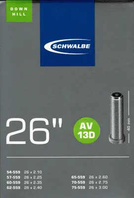 Produktbild von Schwalbe AV 13 D 26 Zoll Downhill 26" MTB Fahrradschlauch Autoventil AV13D