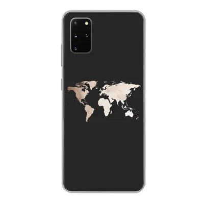 Produktbild von MuchoWow® Handyhülle Schutzhülle Hülle für Samsung Galaxy S20 Plus Weltkarte - Leder - Schwarz Silikon Softcase Handy Hülle - Hartschale