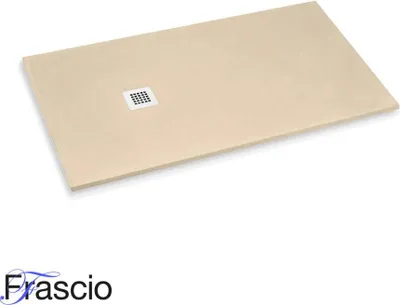 Produktbild von Duschwanne 85x175 cm Vulcano Line Slim Hellelfenbein Ral 1015 aus Kunstharz und Marmorpulver mit freiem Abfluss - FRASCIO