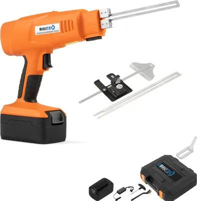 Produktbild von BAUTEC Styroporschneider Akku STYROCUTTER 200W » Set 3 » Kofferset inkl. 2 Akkus » Hartschaumschneider » Handgerät