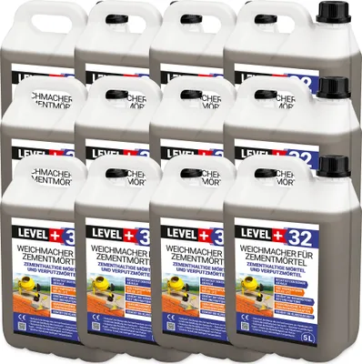 Produktbild von Weichmacher für Mörtel 60L, ersetzt Kalk in Mauer- und Putzmörteln, Plastifizierer für Zementmörtel und Putz RM32
