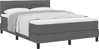 Obrázok produktu pre Posteľ s pružinovým rámom Tmavo šedá 160 x 200 cm látka