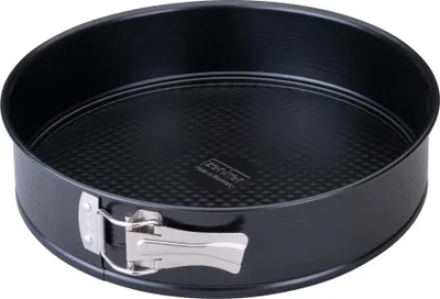 Image de Moule à charnière Zenker Perfect Black + Ø 30 cm  Moule à pâtisserie haut de gamme à fond plat et revêtement antiadhésif pour des gâteaux parfaits
