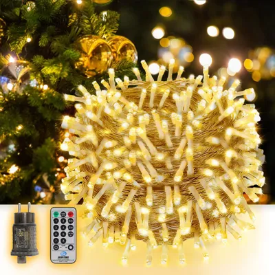 Produktbild von SALCAR 20m 300er LED Lichterkette Weihnachten, für Weihnachtsdeko Party Hochzeit, Transparente Kabel, Warmweiß