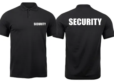 Produktbild von Security Poloshirt schwarz Polohemd Druck Brust & Rücken - Polo T-Shirt Sicherheitsbekleidung Security-Shirt - 100 % Baumwolle: schwarz / XXL Farbe wählen: schwarz Größe wählen: XXL