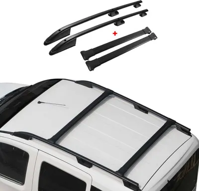 Produktbild von Dachreling + Dachträger für Renault Trafic Vivaro 2001-2014 Kurzer Alu Schwarz
