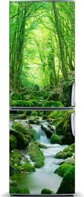 Imagen del producto de Decoración para nevera Tulup: Alfombrilla magnética, 70 cm x 190 cm. Imán para nevera con diseño de "Selva"