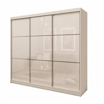 Obrázok produktu pre 240 cm skriňa Vena s 3 posuvnými dverami (farba: kašmír, lacobel kašmír)