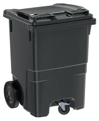 Produktbild von Müllgroßbehälter 370 l 3R HDPE anthrazitgrau fahrbar, nach EN 840
