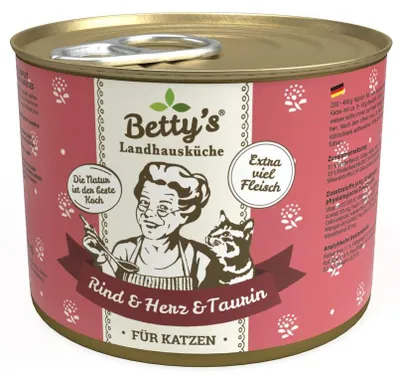 Immagine prodotto di Bettys 200gx6 Rind&Herz Katze