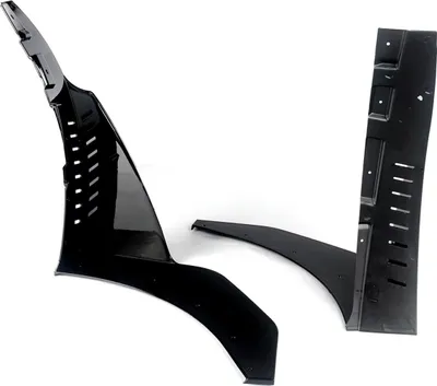 Image de Winglets StageX - Pare-chocs avant - Noir brillant - Pour Corvette C7 Z06 (2014-2019) - Accessoires Automobile