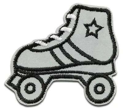 Produktbild von Reflex Rollschuh - Aufnäher, Bügelbild, Aufbügler, Applikationen, Patches, Flicken, Zum Aufbügeln, Größe: 5,1 x 4,5 cm