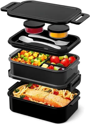 Productafbeelding van Lunchbox voor volwassenen 2130 ml, lekvrij, BPA-vrij, bento box, voor kantoor