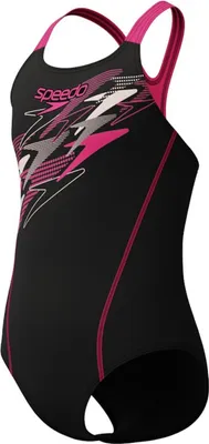 Produktbild von Speedo Medley Logo Badeanzug Mädchen, Farbe:Schwarz-Pink, Kinder Größen:152
