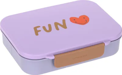 Produktbild von LÄSSIG Kinder Brotdose Frühstücksbox BPA-frei mit herausnehmbarer Trennung/Bento-Lunchbox Little Gang Heart lilac