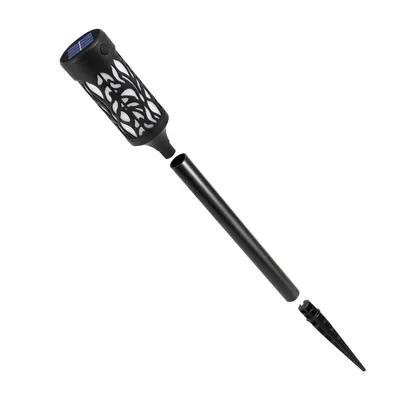 Produktbild von Runde LED Solarleuchte, wetterfest, 6–12 h Leuchtdauer, 5,8x5,8x50,8 cm, Solarlampen, energiesparend & robust, Garten & Balkon