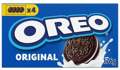 Produktbild von OREO Original Knuspriger Kakao Doppelkeks gefüllt mit Creme mit Vanille Geschmack 176g