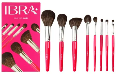 Immagine prodotto di Set di pennelli per trucco IBRA Candy, 8 pezzi - Set di pennelli per trucco Candy