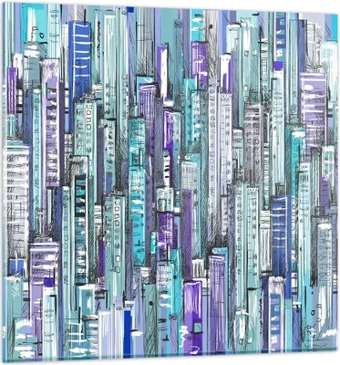 Produktbild von Bilder auf glas - Abstraktion modern - 30x30cm - Glasbilder - Wandbilder - Kunstdruck - zum Aufhängen bereit - Wanddekoration aus Glas - Glas Bilder - Wandbild auf Glas - Einteilig - GAC30x30-3857