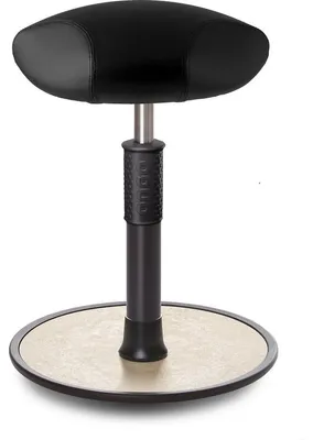 Produktbild von Sitz- Stehhocker Free Regular Triangel skai Kunstleder schwarz schwarz /creme.
