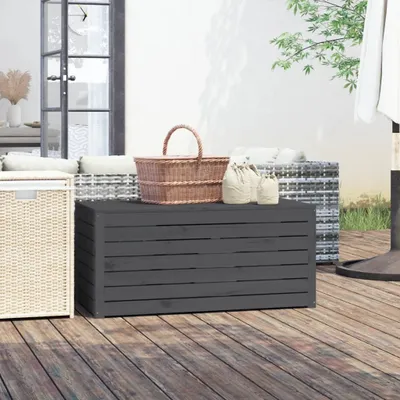 Produktbild von Gartenbox Grau 101x50,5x46,5 cm Massivholz Kiefer , Gartenboxen Design 2024