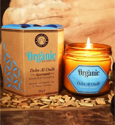 Obrázek produktu pro Svíčka ze sójového vosku Organic Goodness - agarové dřevo s víčkem