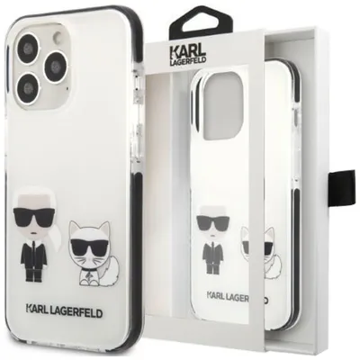 Produktbild von Karl Lagerfeld KLHCP13LTPEKCW iPhone 13 Pro / 13 6.1  Hardcase weiß/weiß Karl&Choupette Handyhülle