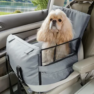 Image de Siège de voiture imperméable pour chien avec poches de rangement