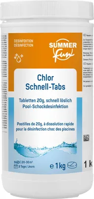 Produktbild von Summer Fun Chlor Schnell-Tabs 20 g - 1 kg