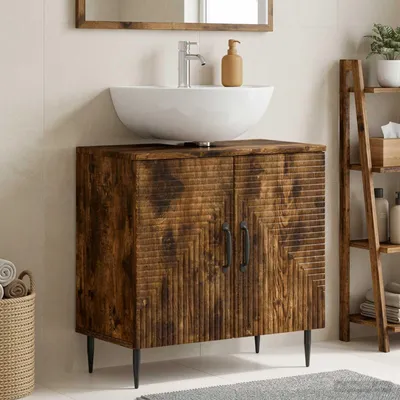 Obrázok produktu pre Maison Exclusive – Skrinka pod umývadlo HAARLEM, Imitácia dreva duba, 59,5 x 31,5 x 59 cm