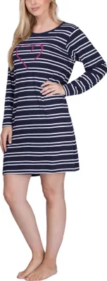 Produktbild von Moonline  Damen Nachthemd kurz Sleepshirt aus 100% Baumwolle ; Marine , 36/38