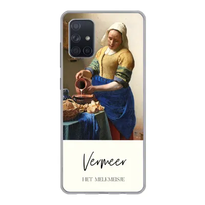 Produktbild von MuchoWow® Handyhülle Schutzhülle Hülle für Samsung Galaxy A51 5G Kunst - Milchmädchen - Vermeer Silikon Softcase Handy Hülle - Abbildung