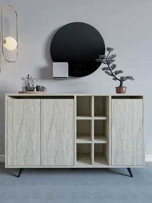 Produktbild von Skye Decor, Seria - Travertine, Travertin, Konsole, 140 x 86 x 40 cm, 100 % MELAMINBESCHICHTETE SPANPLATTEN