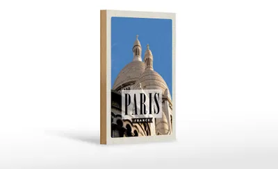 Produktbild von Holzschild Reise 12x18 cm Paris France Architektur Dekoration