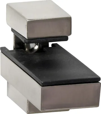 Produktbild von Glasregal Viertelkreis + Clip KUBI, Befestigungsclip :Kubi Edelstahloptik, Größe :8mm - 35 x 35 cm - weiß