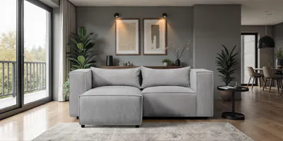 Produktbild von Kaiser Möbel Ecksofa L-Form Modulo, stoff Lincoln, Grau, Links