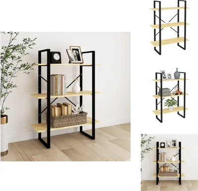 Produktbild von vidaXL Bücherregal 3 Böden 80x30x105 cm Massivholz Kiefer -  Bücherregale & Bücherschränke