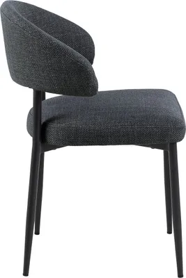 Image de Edina chaise de salle à manger tissu gris.