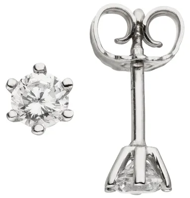 Produktbild von Ohrstecker 585 Gold Weißgold mit 2 Brillanten 0,5 Ct. 4,7mm Ohrschmuck Ohrringe
