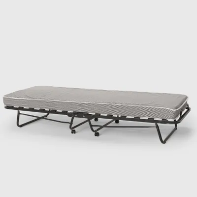 Produktbild von Klappbett mit Matratze und Mikrofaserlatten 80x190cm Demetra - Dunkel Grün