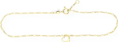 Produktbild von JuwelmaLux Fußkette Figaro 925 Silber goldplattiert JL18-04-0227 25 cm