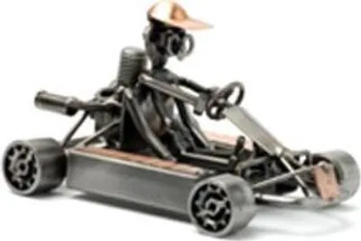 Imagen del producto de Modelo de karting de metal hecho a mano, pieza única para decoración