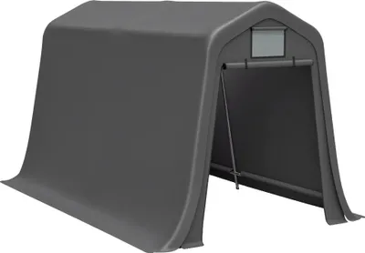 Obrázek produktu pro Carport, voděodolný materiál, odolný ocelový rám, šedý, 7x12FT