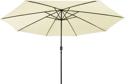 Image de vidaXL Parasol avec éclairage LED 400 cm blanc sable