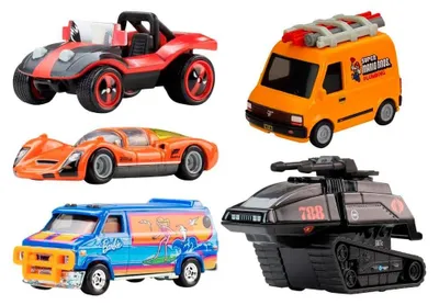 Produktbild von Hot Wheels Premium Spielzeugauto, Truck oder Van, Nachbildung im Maßstab 1:64 im Stil der Popkultur (Stile können abweichen), Fahrzeug, 3 Jahr(e), Kunststoff, Metall, Gemischte Farben