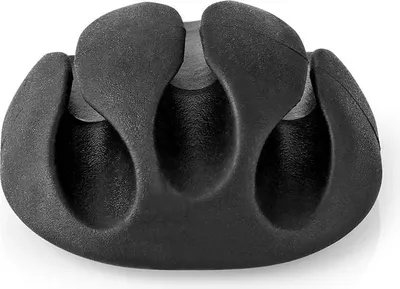 Produktbild von Nedis Kabelmanagement - Kabelclip - Click and Go - 4 Stück - Anzahl der Steckplätze: 3 Steckplätze - max. Kabeldicke: 5.3 mm - TPE - Schwarz
