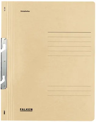 Immagine prodotto di Falken 80000854 Raccoglitore a gancio A4 1/1 copertina anteriore pinzata, camoscio, cartone manila, 250 g/mq