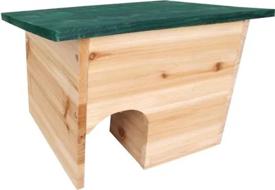 Produktbild von Igelhaus aus Holz Igelhütte Igelhotel Labyrintheingang Igelquartier Igelnest neu