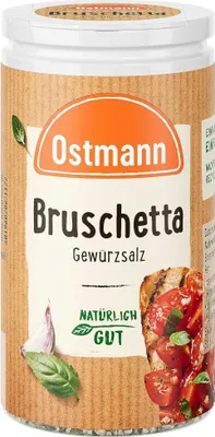 Obrázek produktu pro Ostmann Bruschetta kořenící sůl pro rychlá středomořská jídla 38g